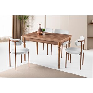Didim Alfa Açılır Mutfak Masa Sandalye Takımı 80x120