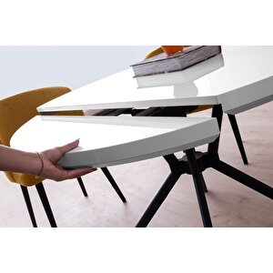 Tali̇n Masa, Rolls Metal Sandalye, Beyaz, 120x70