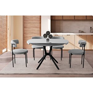 Tali̇n Masa, Rolls Metal Sandalye, Si̇s Gri̇, 120x70