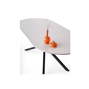 Li̇rona Masa, Rolls Metal Sandalye, Si̇s Gri̇, 180x90