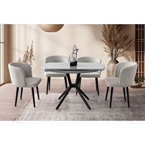 Tali̇n Masa, Arel Sandalye, Si̇s Gri̇, 120x70