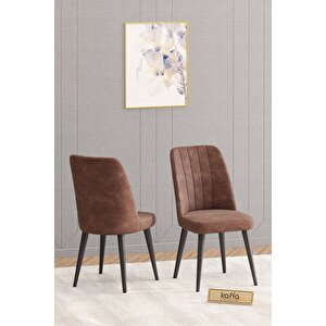 Will Beyaz 80x140 Sabit Mutfak Masası Yemek Masası Masa Sandalye Takımı 6 Kahve Sandalye
