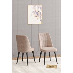 Will Beyaz 80x140 Sabit Mutfak Masası Yemek Masası Masa Sandalye Takımı 6 Cappucino Sandalye