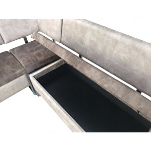 Köşe Loca 18044 Tk Model Mutfak Metal Çelik Nikelaj Kaliteli Kumaş Döşem El Yapım
