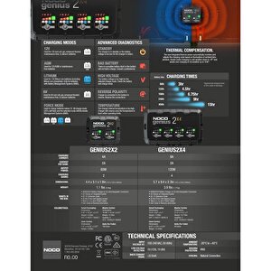 Noco Genius Genius2x2 6/12v 4 Amper Akü Sarj Ve Bakim