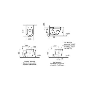 Vitra İntegra Asma Klozet + Vitra Slim Duroplast Klozet Kapağı + Gömme Rezervuar 7063l003-0850