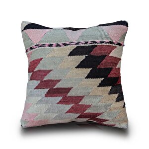 Vintage Kilimli Yastık Kılıfı Pllwsqr1331 - 40x40