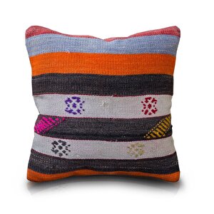 Vintage Kilimli Yastık Kılıfı Pllwsqr1237 - 38x38