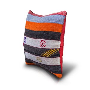 Vintage Kilimli Yastık Kılıfı Pllwsqr1237 - 38x38