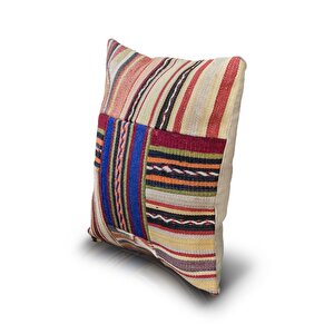 Vintage Kilimli Yastık Kılıfı Pllwsqr1159 - 42x42