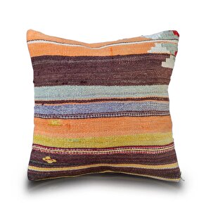 Vintage Kilimli Yastık Kılıfı Pllwsqr1322 - 40x40