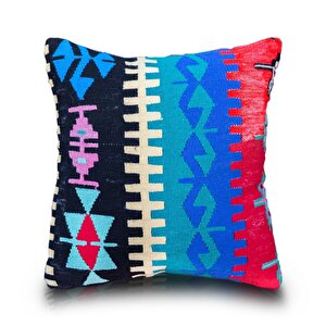 Vintage Kilimli Yastık Kılıfı Pllwsqr1335 - 40x40