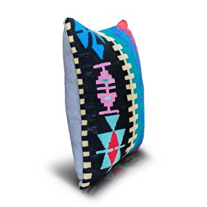 Vintage Kilimli Yastık Kılıfı Pllwsqr1335 - 40x40