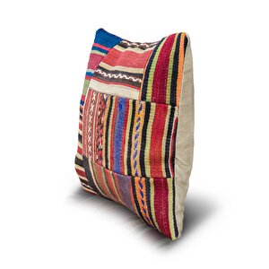 Vintage Kilimli Yastık Kılıfı Pllwsqr1157 - 42x42