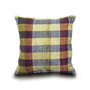 Vintage Kilimli Yastık Kılıfı Pllwsqr1169 - 42x42