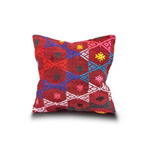 Vintage Kilimli Yastık Kılıfı Pllwsqr1068 - 40x40