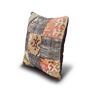 Vintage Kilimli Yastık Kılıfı Pllwsqr1131 - 42x42