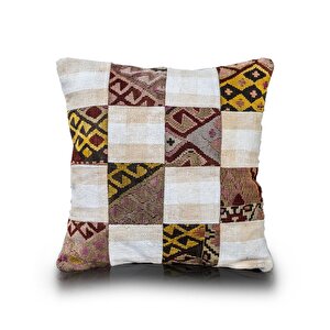 Vintage Kilimli Yastık Kılıfı Pllwsqr1142 - 42x42