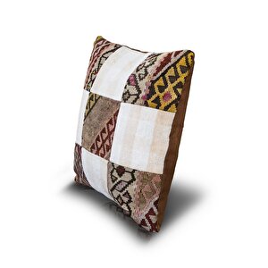 Vintage Kilimli Yastık Kılıfı Pllwsqr1128 - 42x42