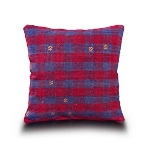 Vintage Kilimli Yastık Kılıfı Pllwsqr1139 - 42x42
