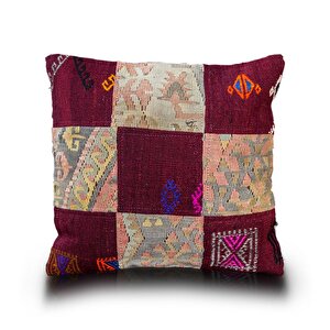 Vintage Kilimli Yastık Kılıfı Pllwsqr1135 - 42x42