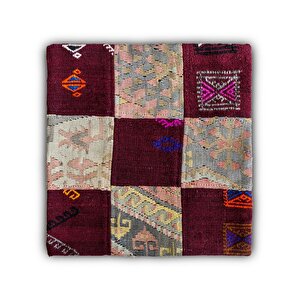 Vintage Kilimli Yastık Kılıfı Pllwsqr1135 - 42x42