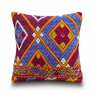 Vintage Kilimli Yastık Kılıfı Pllwsqr1366 - 40x40