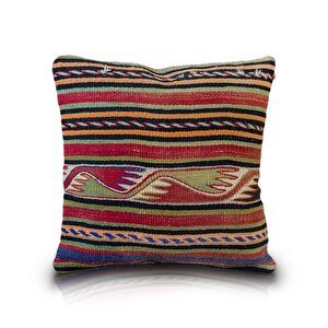 Vintage Kilimli Yastık Kılıfı Pllwsqr1164 - 42x42