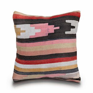 Vintage Kilimli Yastık Kılıfı Pllwsqr1355 - 40x40