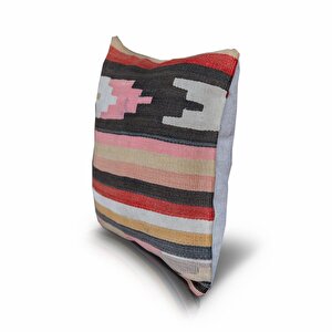 Vintage Kilimli Yastık Kılıfı Pllwsqr1355 - 40x40