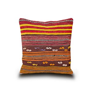 Vintage Kilimli Yastık Kılıfı Pllwsqr1116 - 42x42