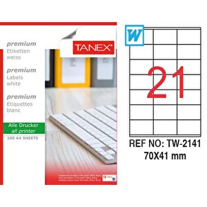 Tw-2141 Laser Etiket 70 X 41 Mm