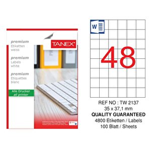 Tw-2137 Laser Etiket 35 X 37 Mm