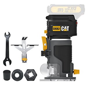 Dx82b 18volt Şarjlı Kömürsüz 6mm Devir Ayarlı Profesyonel Avuç İçi El Frezesi Formika Tıraşlama (akü Dahil Değildir)