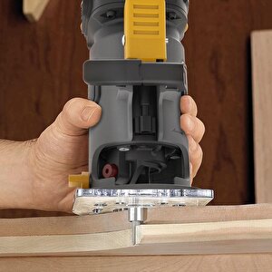 Cat Dx82b 18volt Şarjlı Kömürsüz 6mm Devir Ayarlı Profesyonel Avuç İçi El Frezesi Formika Tıraşlama (akü Dahil Değildir)