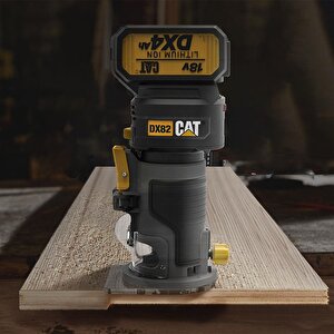 Cat Dx82b 18volt Şarjlı Kömürsüz 6mm Devir Ayarlı Profesyonel Avuç İçi El Frezesi Formika Tıraşlama (akü Dahil Değildir)