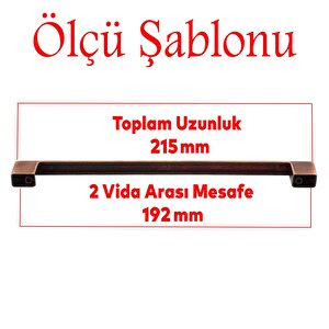 Metal Kulp 192 Mm Eskitme Antik Bakır Mobilya Mutfak Çekmece Kapak Dolap Kulpu Kulbu Kulpları