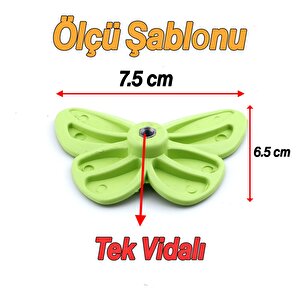 Plastik Kulp Yeşil Mobilya Çoçuk Odası Kız Erkek Dolap Kapak Kulpu Dekoratif Çekmece Kulbu 10 Adet