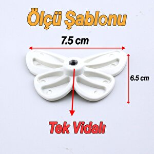 Plastik Kulp Beyaz Mobilya Çoçuk Odası Kız Erkek Dolap Kapak Kulpu Dekoratif Çekmece Kulbu 1 Adet