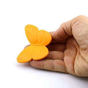 Plastik Kulp Turuncu Mobilya Çoçuk Odası Kız Erkek Dolap Kapak Kulpu Dekoratif Çekmece Kulbu 10 Adet