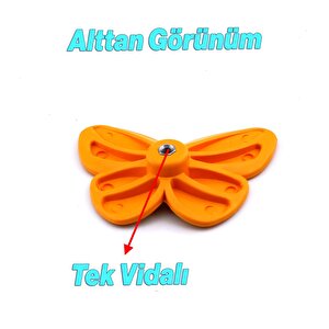 Plastik Kulp Turuncu Mobilya Çoçuk Odası Kız Erkek Dolap Kapak Kulpu Dekoratif Çekmece Kulbu 10 Adet
