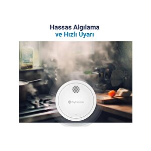 Hybrone Hy-sw1041-sd Hybrone Akıllı Duman Dedektörü Sesli Ve Görsel Uyarı Wi-fi
