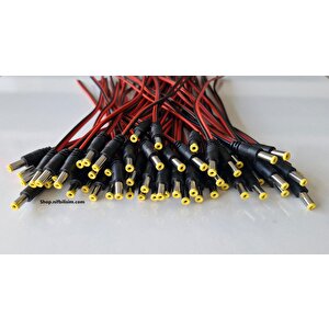 1. Sınıf 12 Volt Power Jack Kamera Enerji Soketi Cctv Enerji Kablosu 10 Adet