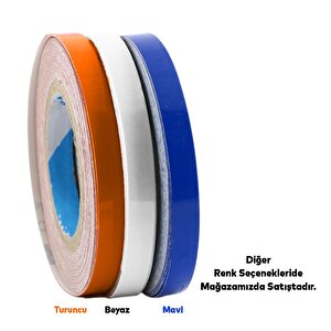 Bisiklet Motosiklet Araba Jant Bandı Yapışkanlı Neon 7 Mm X 7 Metre Mavi Reflektif Parlayan Bant