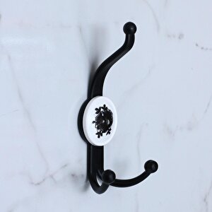 Siyah Askı Dolap Askılık Askılığı Banyo Mutfak Askısı Duvar Kapı Elbise Kıyafet Vestiyer