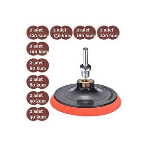 Cırt Zımpara + Matkap Bits Ucu Uç Vidalama Seti 115 Mm 27 Parça
