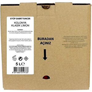 Klasik Limon Kolonyası 5 Litre Bag In Box