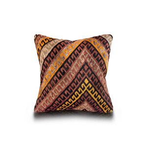 Vintage Kilimli Yastık Kılıfı Pllwsqr1061 - 40x40