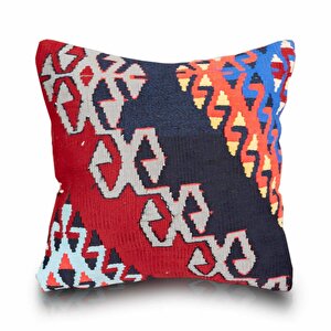 Vintage Kilimli Yastık Kılıfı Pllwsqr1445 - 40x40