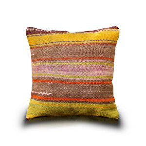Vintage Kilimli Yastık Kılıfı Pllwsqr1098 - 40x40